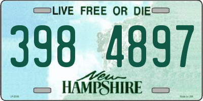NH license plate 3984897