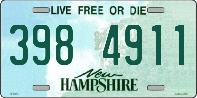 NH license plate 3984911