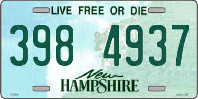 NH license plate 3984937