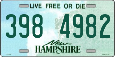 NH license plate 3984982