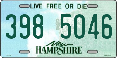 NH license plate 3985046