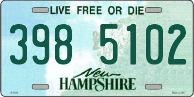 NH license plate 3985102