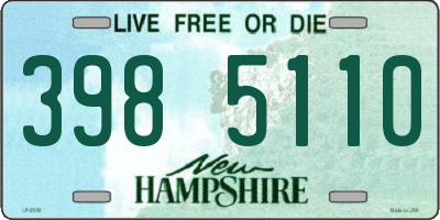 NH license plate 3985110