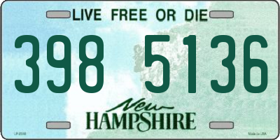 NH license plate 3985136