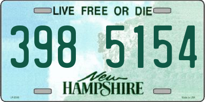 NH license plate 3985154