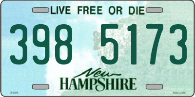 NH license plate 3985173