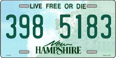 NH license plate 3985183