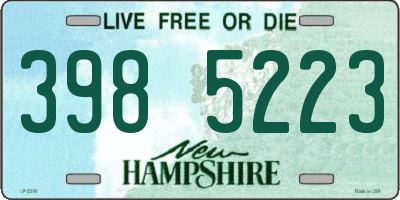 NH license plate 3985223