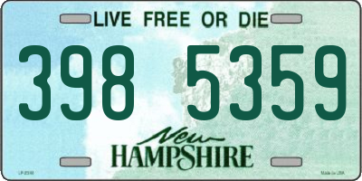 NH license plate 3985359