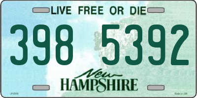 NH license plate 3985392