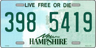 NH license plate 3985419