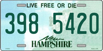 NH license plate 3985420