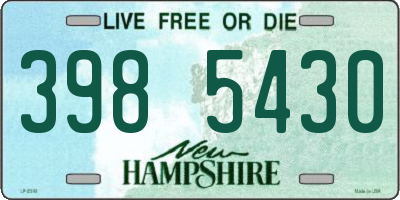NH license plate 3985430
