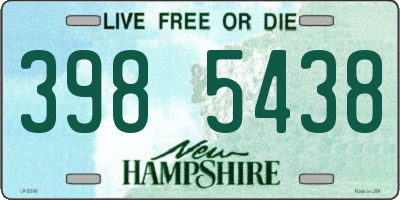 NH license plate 3985438