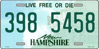 NH license plate 3985458