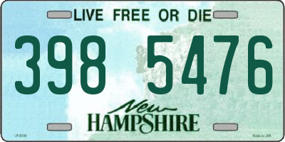 NH license plate 3985476