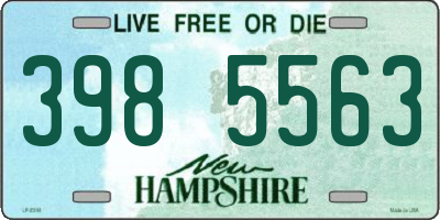 NH license plate 3985563
