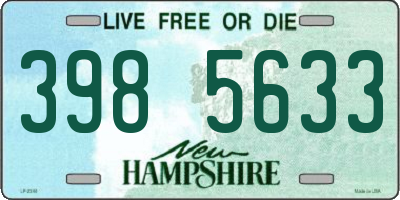 NH license plate 3985633