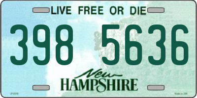 NH license plate 3985636