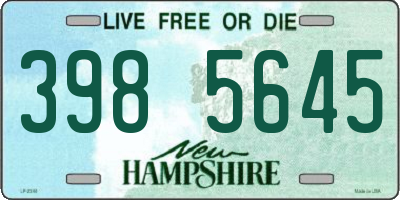 NH license plate 3985645
