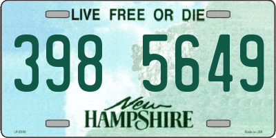 NH license plate 3985649