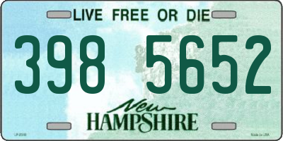 NH license plate 3985652