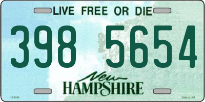 NH license plate 3985654