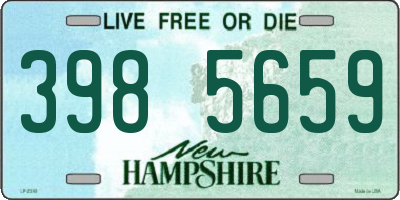 NH license plate 3985659