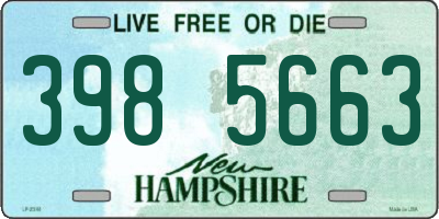 NH license plate 3985663