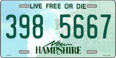 NH license plate 3985667