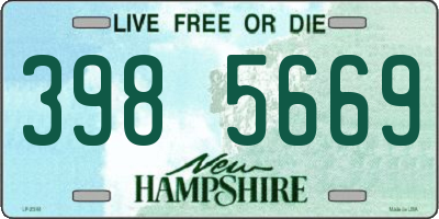 NH license plate 3985669