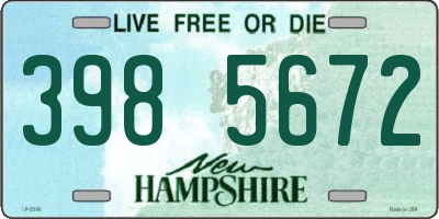 NH license plate 3985672