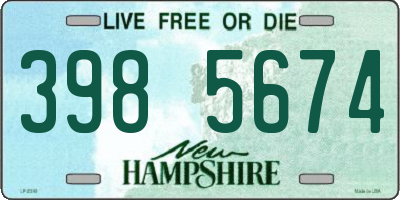 NH license plate 3985674