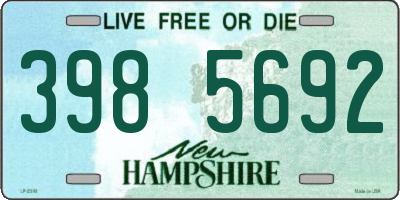 NH license plate 3985692