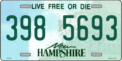 NH license plate 3985693