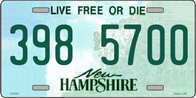 NH license plate 3985700