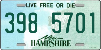 NH license plate 3985701