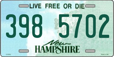 NH license plate 3985702
