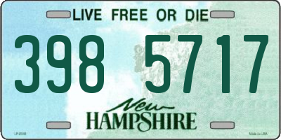 NH license plate 3985717