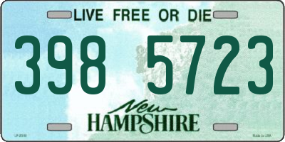 NH license plate 3985723