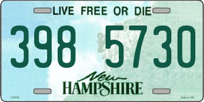 NH license plate 3985730
