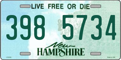 NH license plate 3985734