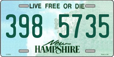 NH license plate 3985735