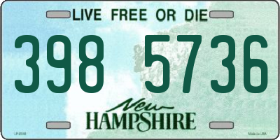 NH license plate 3985736