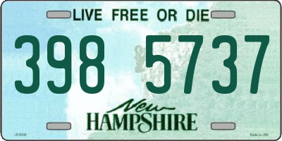 NH license plate 3985737
