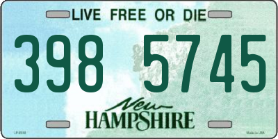 NH license plate 3985745