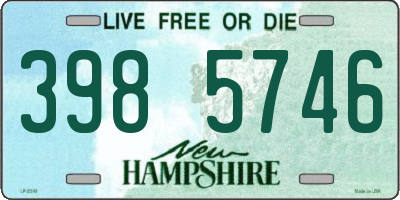NH license plate 3985746