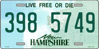 NH license plate 3985749