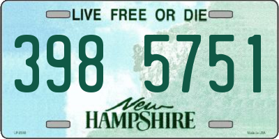 NH license plate 3985751