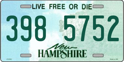 NH license plate 3985752